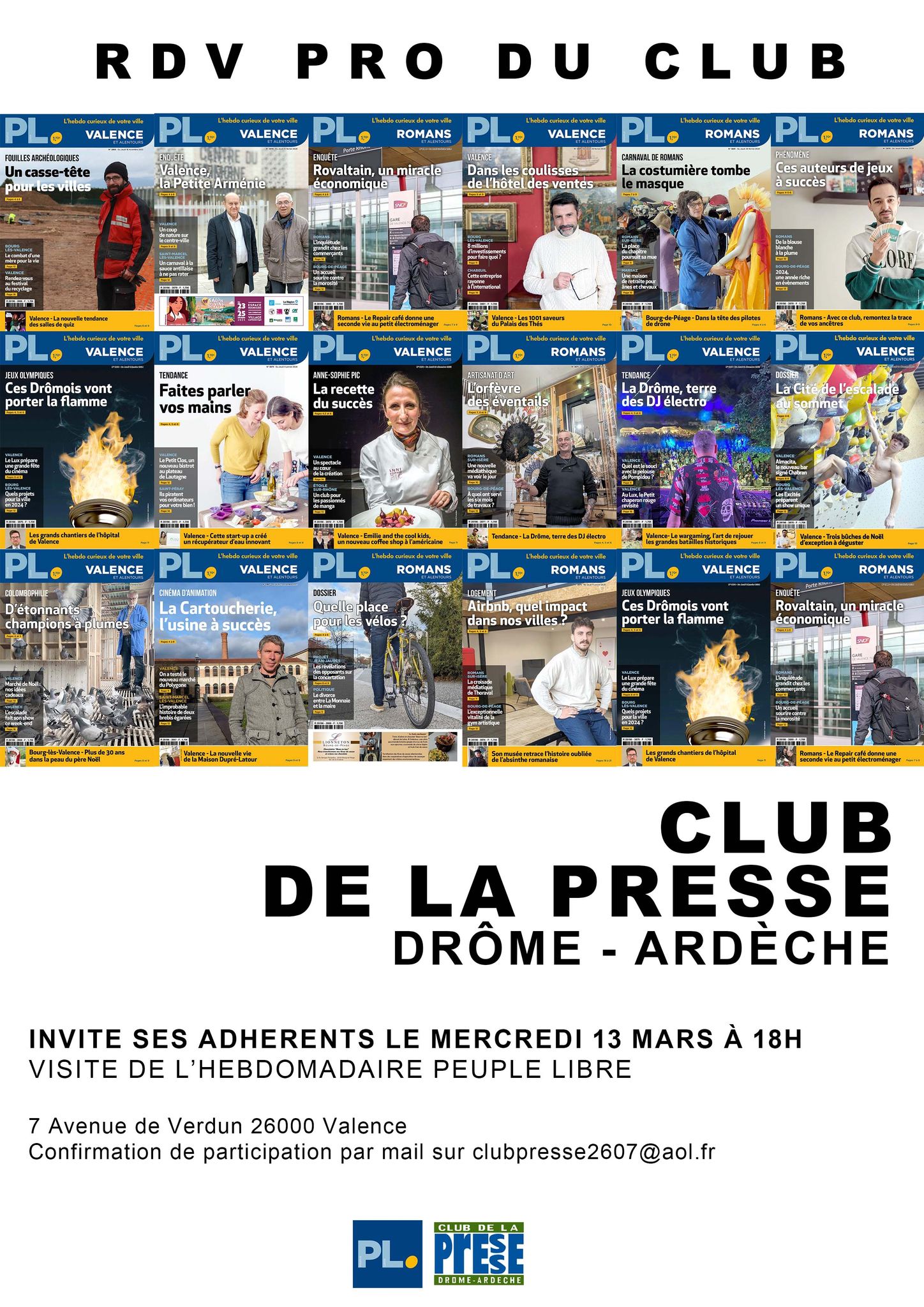 Lire la suite à propos de l’article RDV pro du Club, en mars chez Peuple Libre