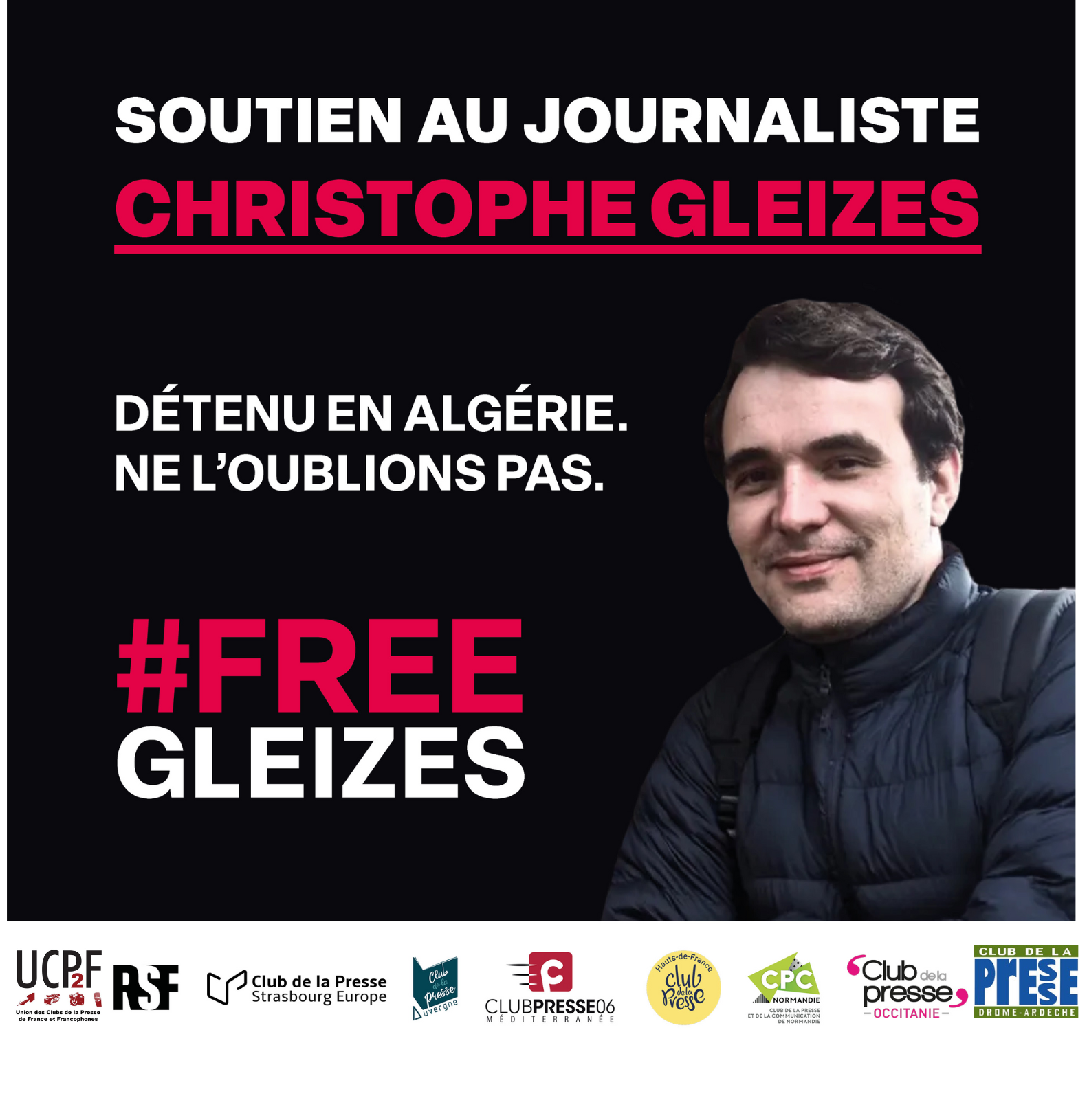 Lire la suite à propos de l’article Le Club de la presse appelle à la libération de Christophe Gleizes